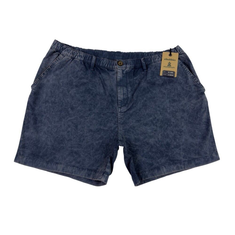 Chubbies Originals Shorts Mens XXL Blue Indigos 5.5” Inseam Stretch Casual NWT